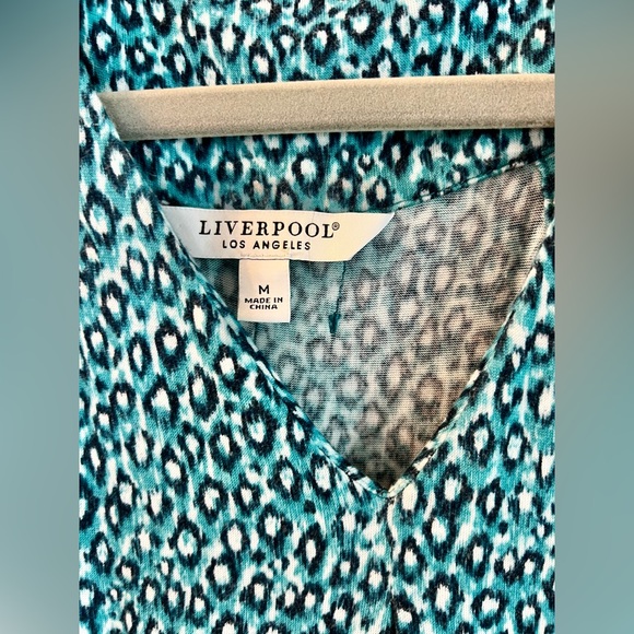 Liverpool top - teal and black print - Picture 5 of 5